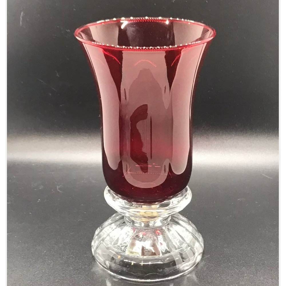 Home Interior Scarlet Red Vase and Base